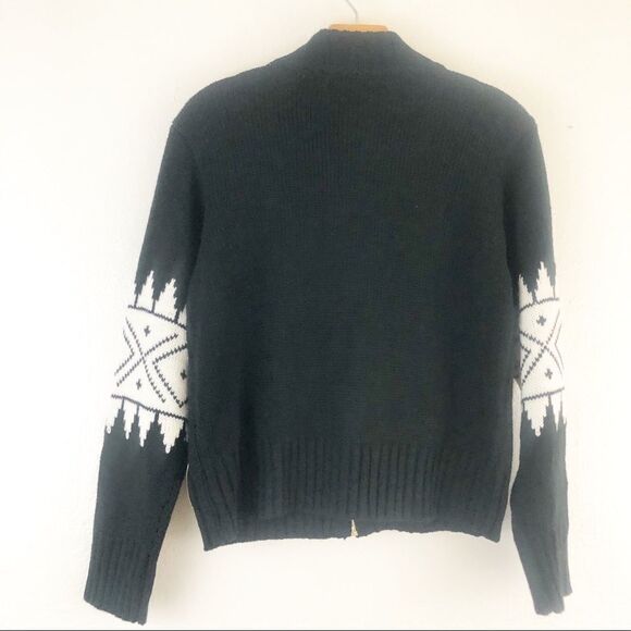 Band of gypsies Sample Black Kleia black ivory Zipper Sweater S New with tags - Picture 5 of 6